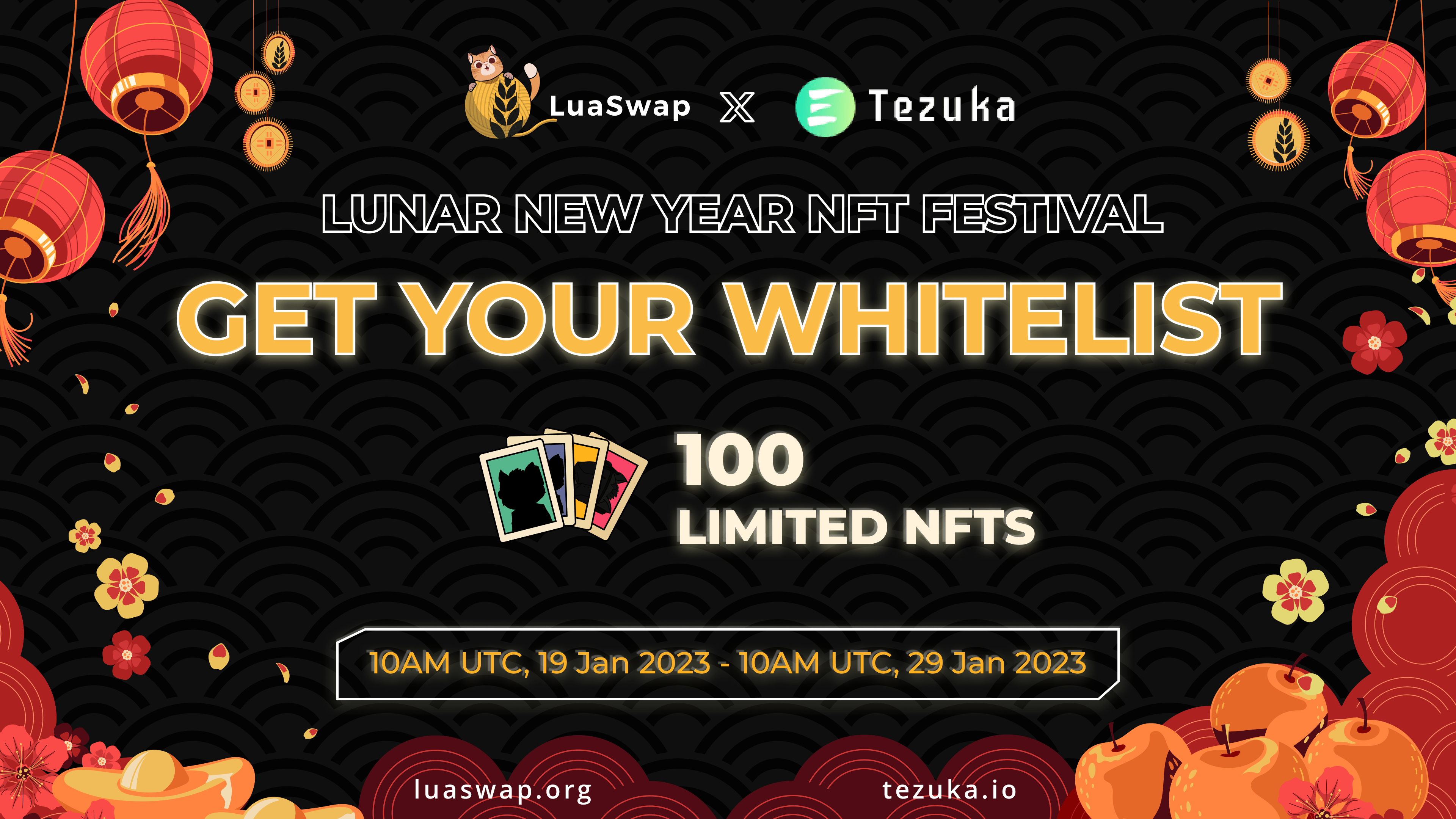 Присоединяйтесь к белому списку LuaSwap x Tezuka Lunar New Year NFT! -  Block Game Daily News - P2E - Playtoearn | Crypto Games | Crypto Games List