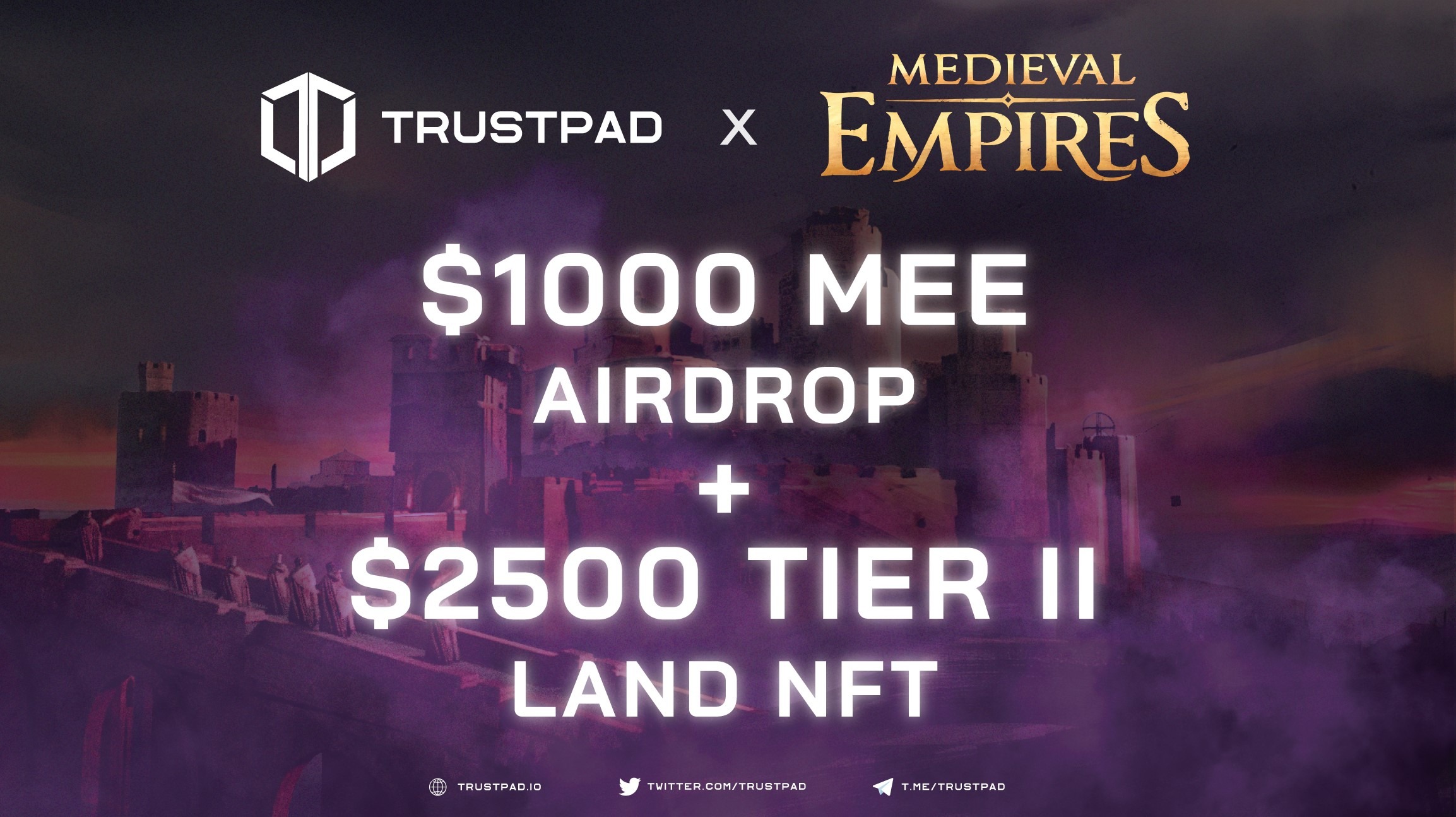 TrustPad x Средневековые империи | $1,000 $MEE Airdrop + раздача NFT Tier  II Land - Block Game Daily News - P2E - Playtoearn | Crypto Games | Crypto  Games List